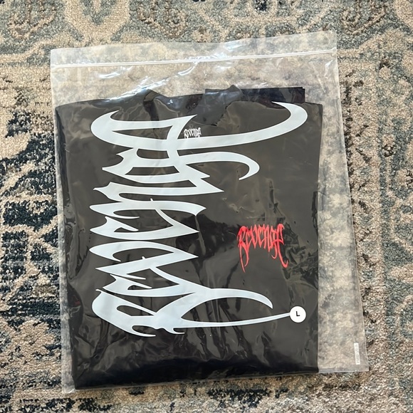 Revenge Basic Embroidered Crewneck Tshirt | Large, Black - Picture 13 of 13